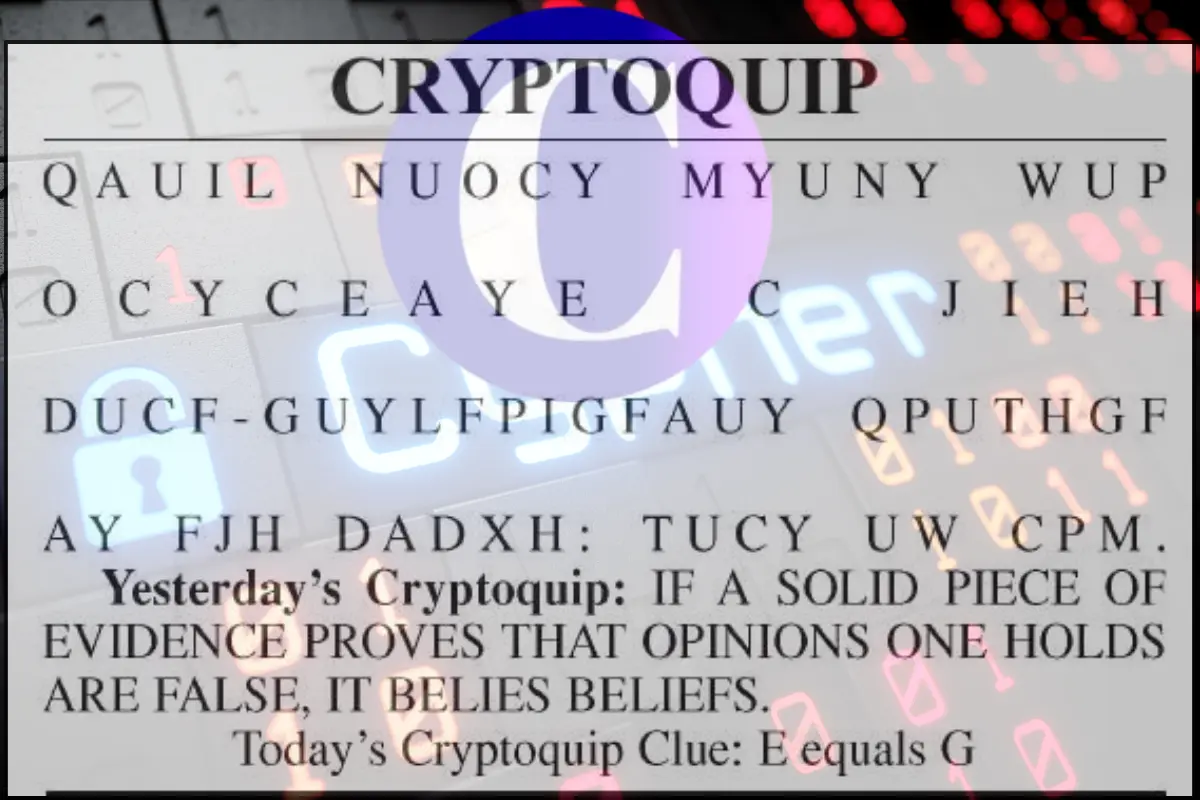 Cryptoquip Answer Today - Puzzle Solution [Daily Update] - Cryptoquip ...