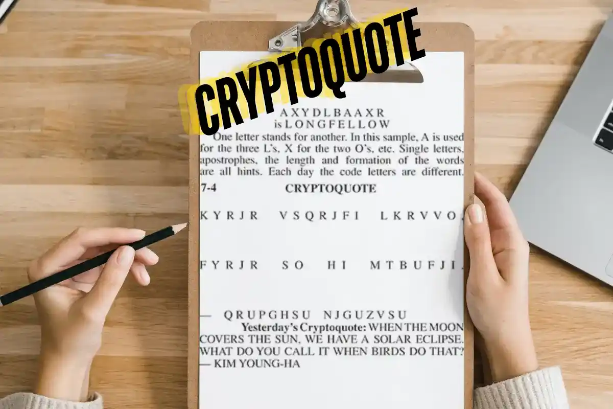 Today's Cryptoquote Answer Get Daily Puzzle Solution Cryptoquip Answers