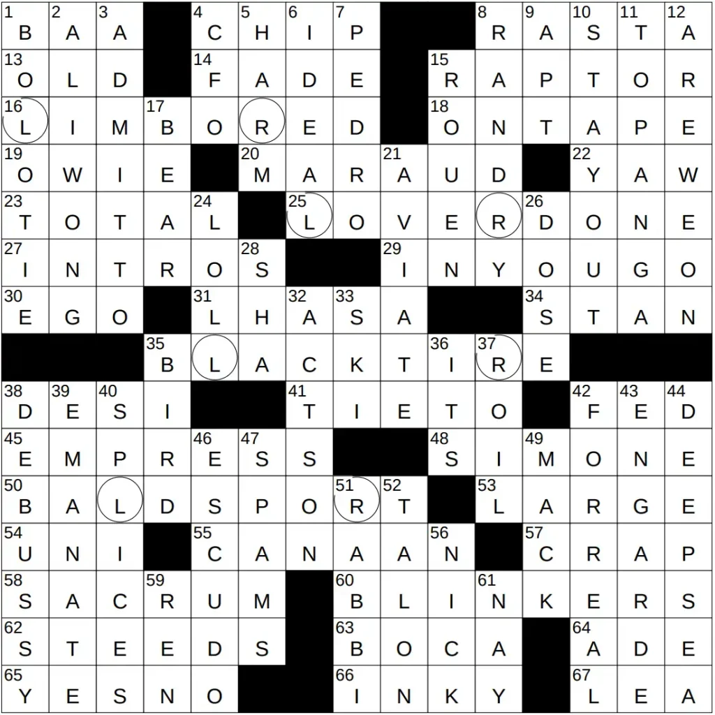 NY Times Crossword 3 Jul 25, Thursday