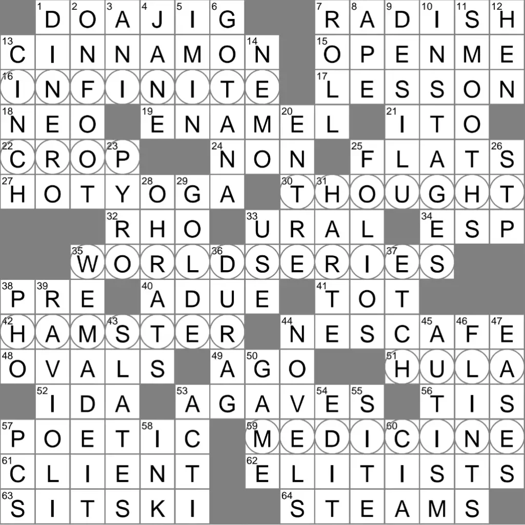 LA Times Crossword 29 Aug 25, Friday